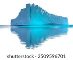 Giant Iceberg isolated on white background - Greenland