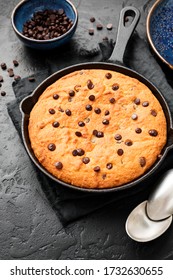 Giant Skillet Cookie With Chocolate Chips.