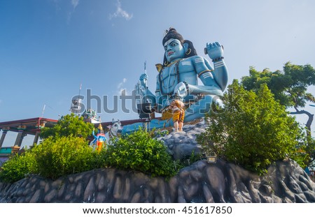 The giant statue of god Shiva at Koneshwaram, Trincomalee Sri Lanka