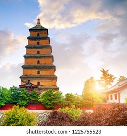 Giant Wild Goose Pagoda in the Morning, Xi'an, China