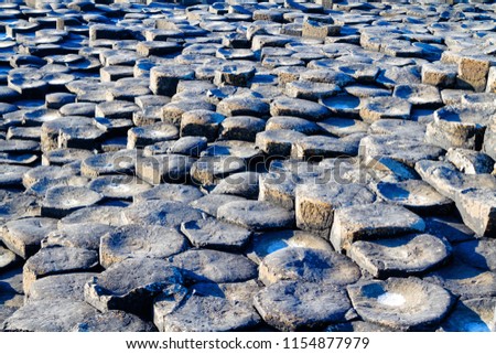 Sonnenuntergang am Giant s Causeway