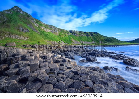 Giant's Causeway, the nature hexagon stones in Northern Ireland.