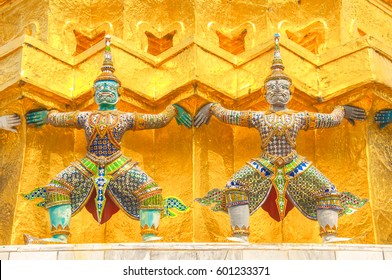 Demon Guardian Emerald Buddha Temple Wat Stock Photo (Edit Now) 444399085