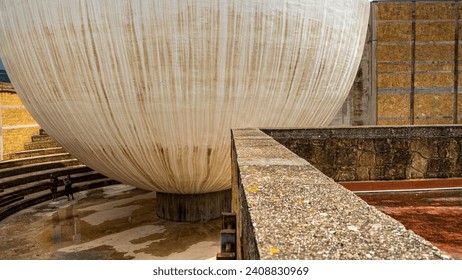 Gibellina Nuova 2023. Mother church of Ludovico Quaroni. Church that is part of the city built after the 1968 earthquake. August 2023 Sicily, Italy - Powered by Shutterstock