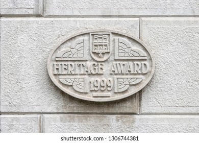 Gibraltar Heritage Award Plaque