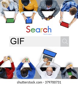 GIF Animated Images Graphics Interchange Format Concept