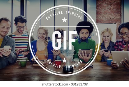 GIF Animated Images Graphics Interchange Format Concept - Shutterstock ID 381231739