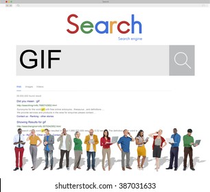 GIF Animated Images Graphics Interchange Format Concept