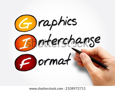 GIF - Graphics Interchange Format acronym, technology concept background