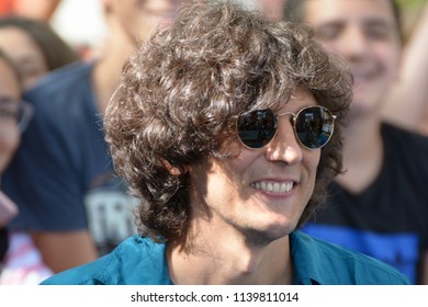 Giffoni Valle Piana, Sa, Italy - July 21, 2018 : Ermal Meta At Giffoni Film Festival 2018 - On July 21, 2018 In Giffoni Valle Piana, Italy 