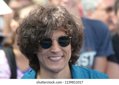 Giffoni Valle Piana, Sa, Italy - July 21, 2018 : Ermal Meta At Giffoni Film Festival 2018 - On July 21, 2018 In Giffoni Valle Piana, Italy 