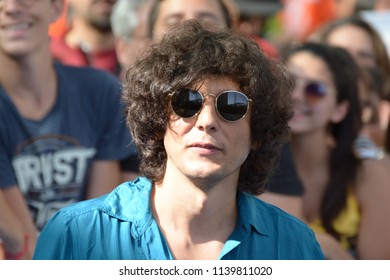 Giffoni Valle Piana, Sa, Italy - July 21, 2018 : Ermal Meta At Giffoni Film Festival 2018 - On July 21, 2018 In Giffoni Valle Piana, Italy 