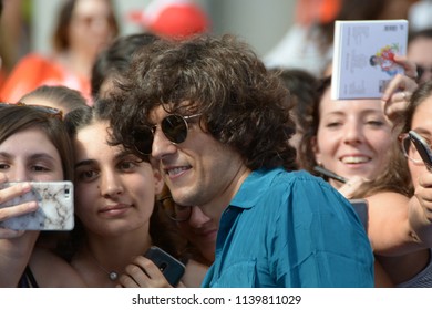 Giffoni Valle Piana, Sa, Italy - July 21, 2018 : Ermal Meta At Giffoni Film Festival 2018 - On July 21, 2018 In Giffoni Valle Piana, Italy 