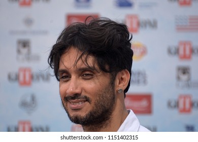 Giffoni Valle Piana, Sa, Italy - July 25, 2018 : Fabrizio Moro At Giffoni Film Festival 2018 - On July 25, 2018 In Giffoni Valle Piana, Italy 