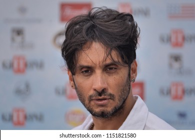 Giffoni Valle Piana, Sa, Italy - July 25, 2018 : Fabrizio Moro At Giffoni Film Festival 2018 - On July 25, 2018 In Giffoni Valle Piana, Italy 