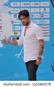 Giffoni Valle Piana, Sa, Italy - July 25, 2018 : Fabrizio Moro At Giffoni Film Festival 2018 - On July 25, 2018 In Giffoni Valle Piana, Italy 