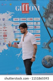 Giffoni Valle Piana, Sa, Italy - July 25, 2018 : Fabrizio Moro At Giffoni Film Festival 2018 - On July 25, 2018 In Giffoni Valle Piana, Italy 