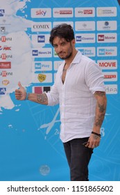 Giffoni Valle Piana, Sa, Italy - July 25, 2018 : Fabrizio Moro At Giffoni Film Festival 2018 - On July 25, 2018 In Giffoni Valle Piana, Italy 