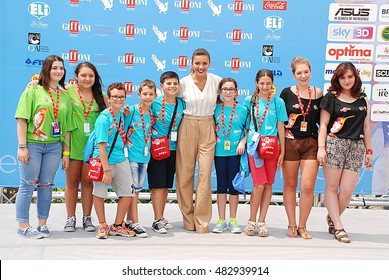 Giffoni Valle Piana, Sa, Italy - July 19, 2015:  Actress Serena Rossi At Giffoni Film Festival 2015 - On July 19, 2015 In Giffoni Valle Piana, Italy  