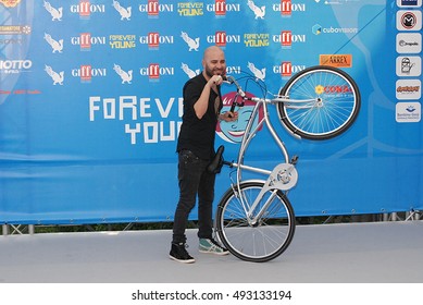 Giffoni Valle Piana, Sa, Italy - July 25, 2013 : Giuliano Sangiorgi At Giffoni Film Festival 2013 - On July 25, 2013 In Giffoni Valle Piana, Italy  