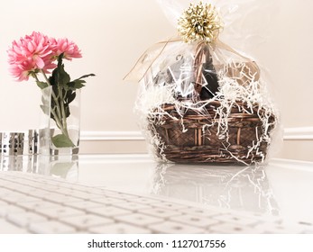 Gift Basket On Office Desk