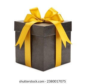 Gift black box isolated on white background. - Powered by Shutterstock