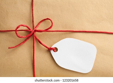 Gift Box With Blank Gift Tag