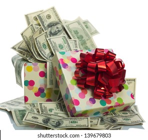 Gift Box Full 100 Dollar Bills Stock Photo 139679803 | Shutterstock