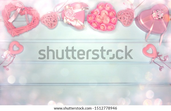 Gift Box Hearts Decor Love Valentines Stock Photo Edit Now