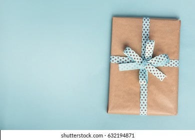 Gift Box N Blue Background Stock Photo 632194871 | Shutterstock