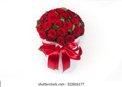 gift box and roses