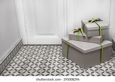 Gift Boxes At The Doorstep