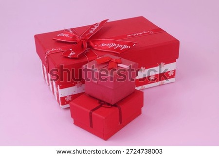 Gift boxes on pink background. Birthday and resent concept.