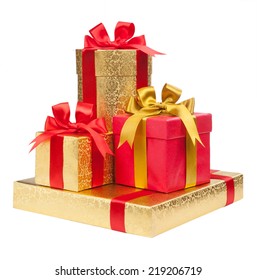 Gift Boxes On White Background 