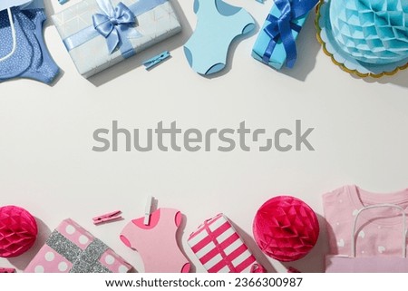 Similar – Pink Gifts, Chocolate Lollipops and Decoration