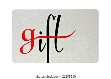 Gift Card Isolated On A White Background