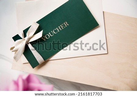 gift card modern, glamour style design, elegant voucher layout, business card