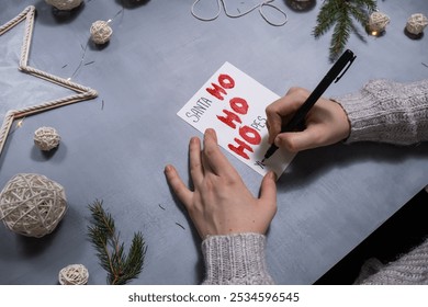 Gift Christmas idea. Do it yourself instruction postcard eco-friendly decoration. Making handmade presents children's diy projects. Holiday family time - Powered by Shutterstock