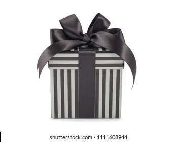 black and white striped gift wrap