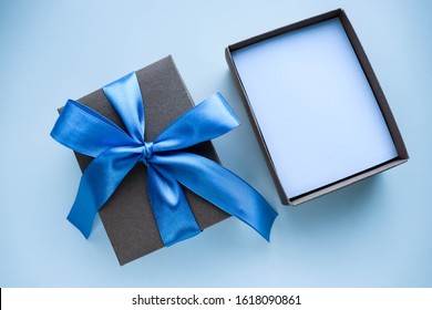 Gift Concept. Gift Box, Perfume Bottle And Place For Text