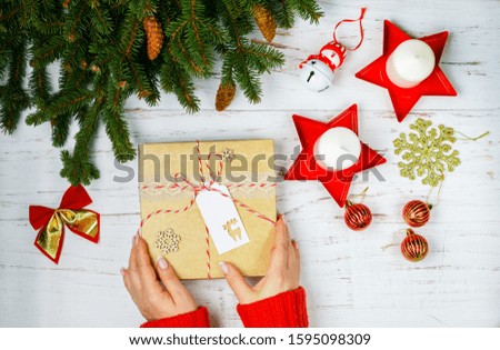 Similar – Image, Stock Photo Christmas Flatlay Candy