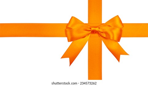 orange ribbon bow