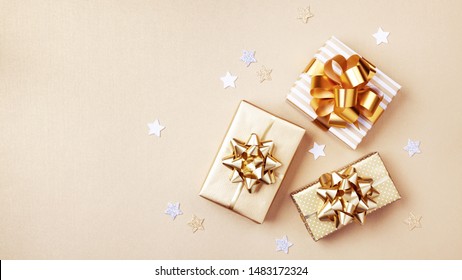 Golden Birthday Present Box Images Stock Photos Vectors