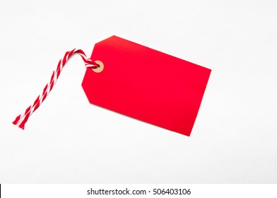 gift tag or label with copy space for text on white background