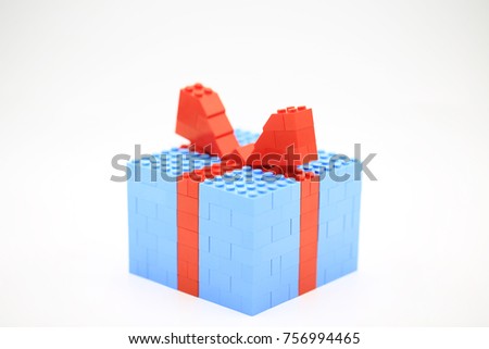 gift which is made by brick for christmas