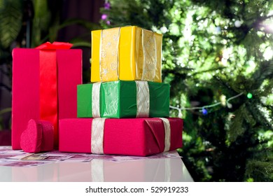 Gifts under the tree - Shutterstock ID 529919233