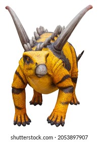 Gigantspinosaurus is a genus of herbivorous ornithischian dinosaur from the Middle to Late Jurassic, Gigantspinosaurus isolated on white background with clipping path