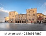 Gijon, Spain. View of Revillagigedo Palace located on Plaza del Marques square