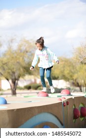 Gilbert AZ/USA 02/17/2019 Kid Playing At Gilbert Arizona Park 