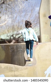 Gilbert AZ/USA 02/17/2019 Kid Playing At Gilbert Arizona Park 